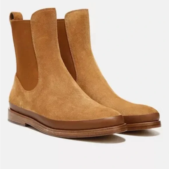 NEW Vince Cecyl Suede Boot Tan size 8 reg $450 - Picture 1 of 11